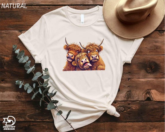 Highland Cow Shirt, Funny Cow T-Shirt, Western Crewneck, Western Sweatshirt, Funny Sweater, Country Tee, Highlander Hoodie