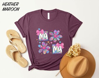 Mama Shirt, Floral Mom Sweatshirt, Spring Pregnancy Reveal Gift, Mama T-Shirt, Mom Life Tee, New Mom Sweater, Varsity Mom Tee