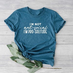 I'm Not Anti-Social I'm Pro Solitude Shirt, Funny Sarcastic Shirt, Sarcastic Quote , Funny Women's Tee, Anti-Social Shirt, Sarcastic Tee