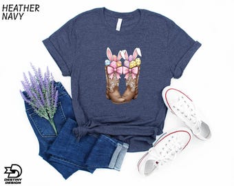 Howdy Easter Shirt, Western Easter Bunny Shirt, Happy Easter Day T-Shirt, Easter Sweatshirt, Cowboy Boots Shirt, Easter Shirts for Women