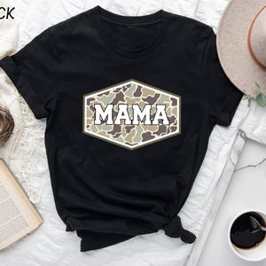 Hunting Mama Shirt, Duck Hunting T-Shirt, Mallard Duck Sweatshirt, Mama of Hunters, Camo Mama Sweater, Hunting Season Tee, Gift for Mom