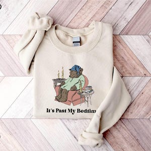 It&#39;s Past My Bedtime Sweatshirt, Sleepy Bear Sweatshirt, Funny Bear Meme Shirt, Bear Lover Sweatshirt, Funny Saying Hoodie, Bear Shirt
