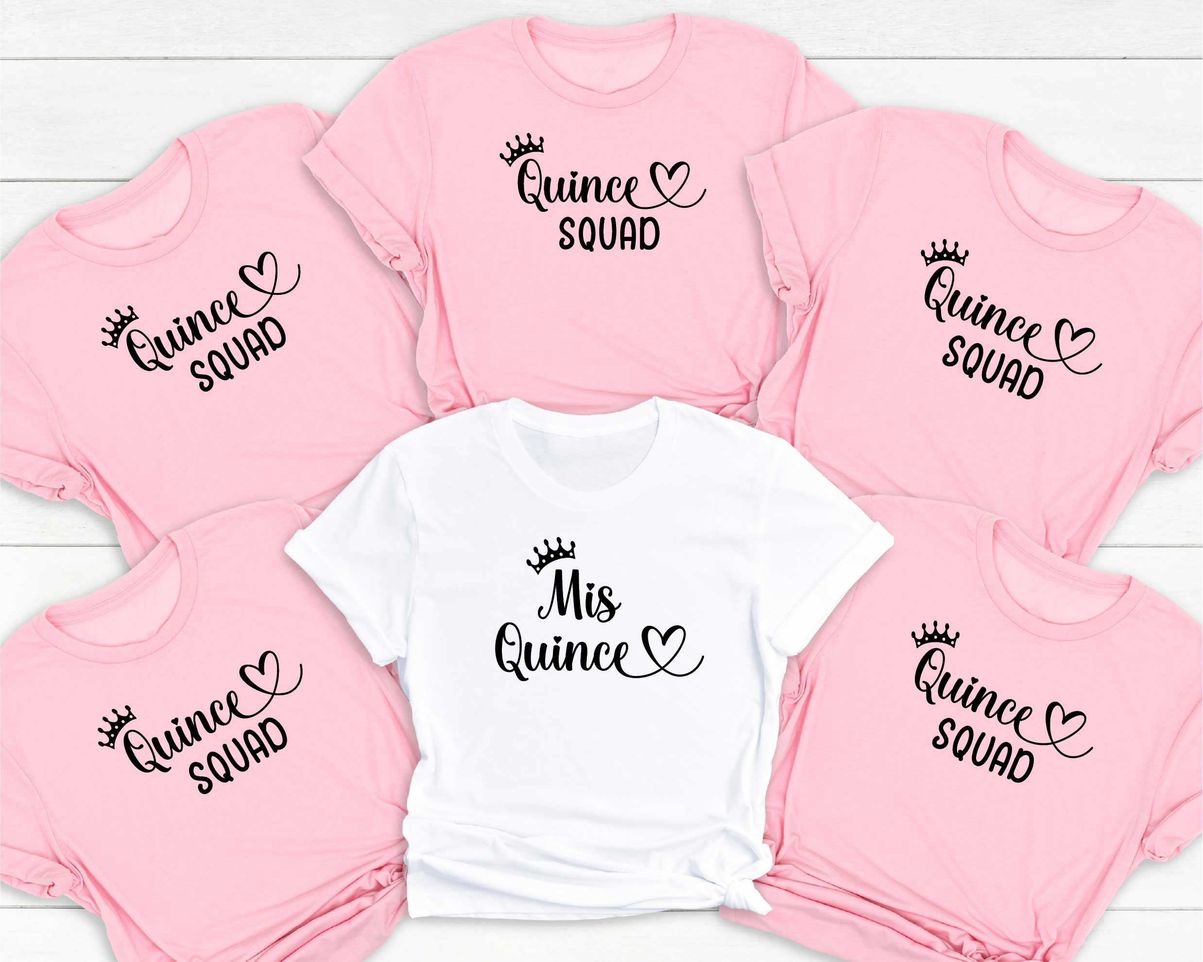 Quince Shirt, Mis Quince Squad Shirt, Mexican Birthday Party Shirt, Quinceanera Gift, Quinceanera Matching Shirts, 15th 16th Birthday Shirt