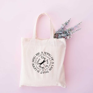 Sing Me a Song Tote Bag, ClaireTote Bag, Outlander Book Series, Jamie Fraser Tote Bag, Fraser Ridge Clan, Outlander Tv Series , Sassenach