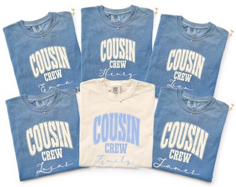 Custom Cousin Crew Shirt, Personalized Cousin Matching Tee, Custom Name Tee, Cousin Crew T-Shirt, Cousin Trip Comfort Colors T-Shirt