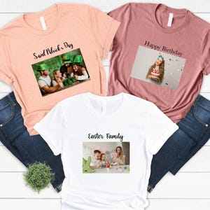 Custom Shirt With Photo, Custom Photo Shirt, Custom T-Shirt, Picture Shirt, Your Photo and Any Text, Custom Logo Shirt, Custom Text Shirt