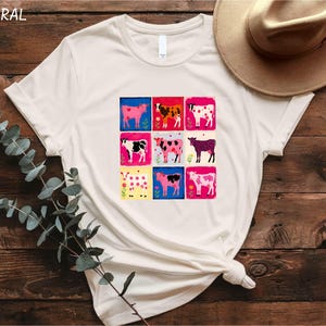 Boho Cow T-Shirt, Floral Cow Shirt, Cow Lover Sweatshirt, Farmer Shirt, Gift for Cow Lover, Farm Animals Shirt, Farmhouse Floral Cow Shirt