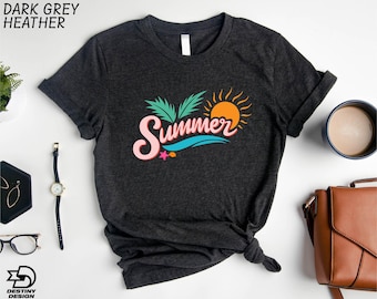 Summer T-Shirt, Sunset Summer Shirt, Beach Shirts, Summer Vacation Tee, Tropical Island T-Shirt, Road Trip Sweatshirt, Gift for Her