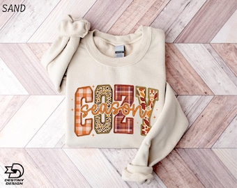 Cozy Season Sweatshirt, Fall Sweater, Autumn Season T-Shirt, Get Cozy Shirt, Women's Fall Tee, Gift for Her, Pumpkin Sweatshirt
