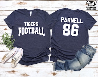 Custom Football Shirt, Custom Back and Front Shirt, Custom Jersey Number Tee, Custom Name Tee, Custom Football Team Shirt, Custom Team Name