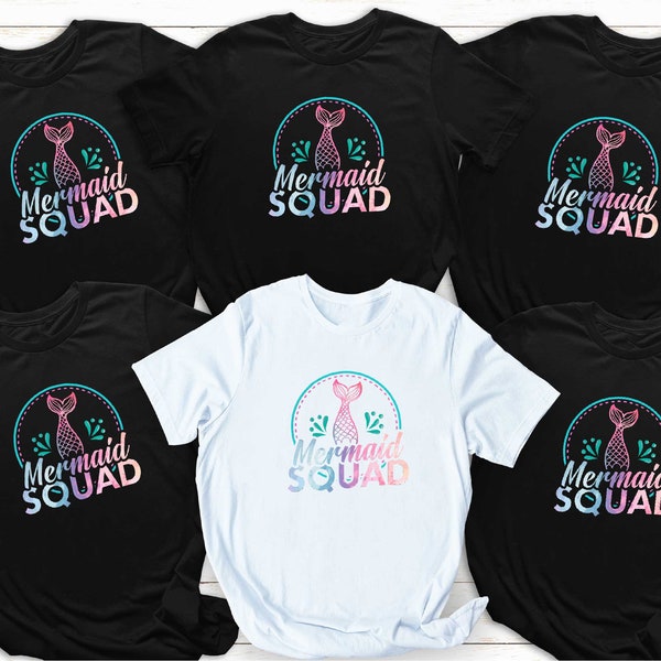 Mermaid Squad Shirt, Mermaid Theme Birthday Shirt, Birthday Party Favors Mermaid Shirt, Birthday Party Shirts, Matching Birthday Shirts