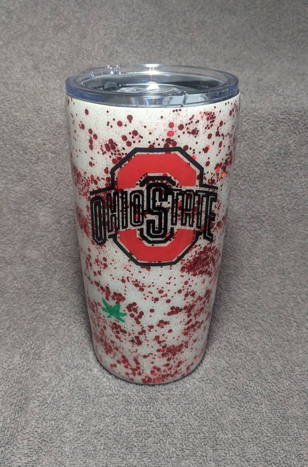 20oz Glittered Ohio State Tumbler 