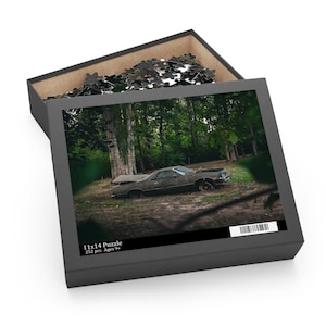 Vintage Sports Car Puzzle: Abandoned Vehicle Jigsaw