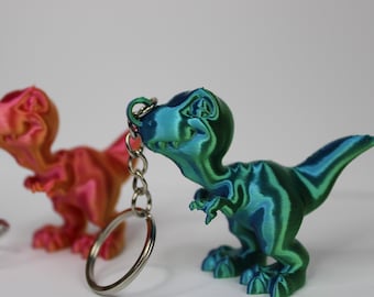 3D-gedruckter Dinosaurier Schlüsselanhänger, Verspielter Dinosaurier Anhänger
