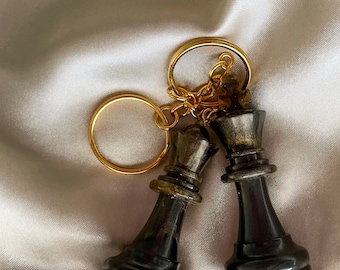 Him and her/ king and queen chess keychains