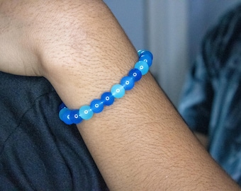 Blue Wave Armband– 8 mm Ozean-inspiriert | Unisex | Handmade Schmuck