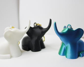 Einfacher Elefant 3D Schlüsselanhänger