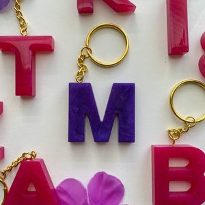 Custom Letter Resin Keychains