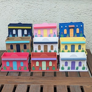 Cute Southwest House Planter - Make It Yours with Custom Colors and Trim