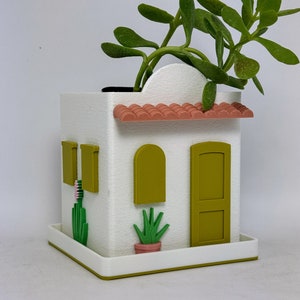 3&quot; white southwest casita planter