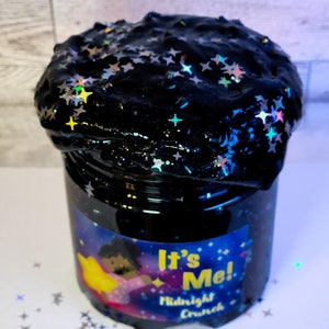 Midnight Crunch Galaxy Slime Crunchy Slime Night Sky Slime Black Slime image 1