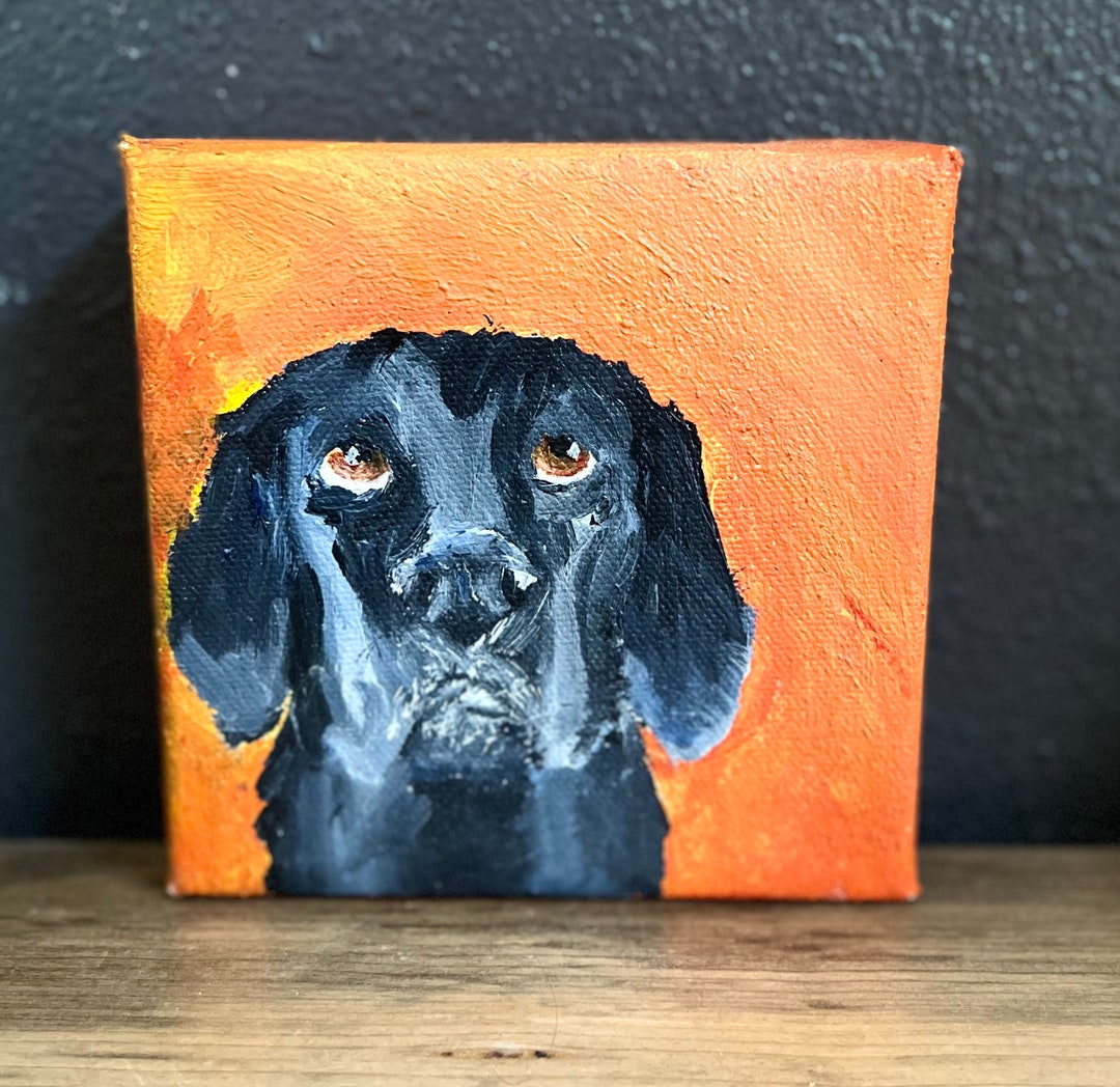 Custom 5X5 Canvas Pet Portrait Paintings - Etsy