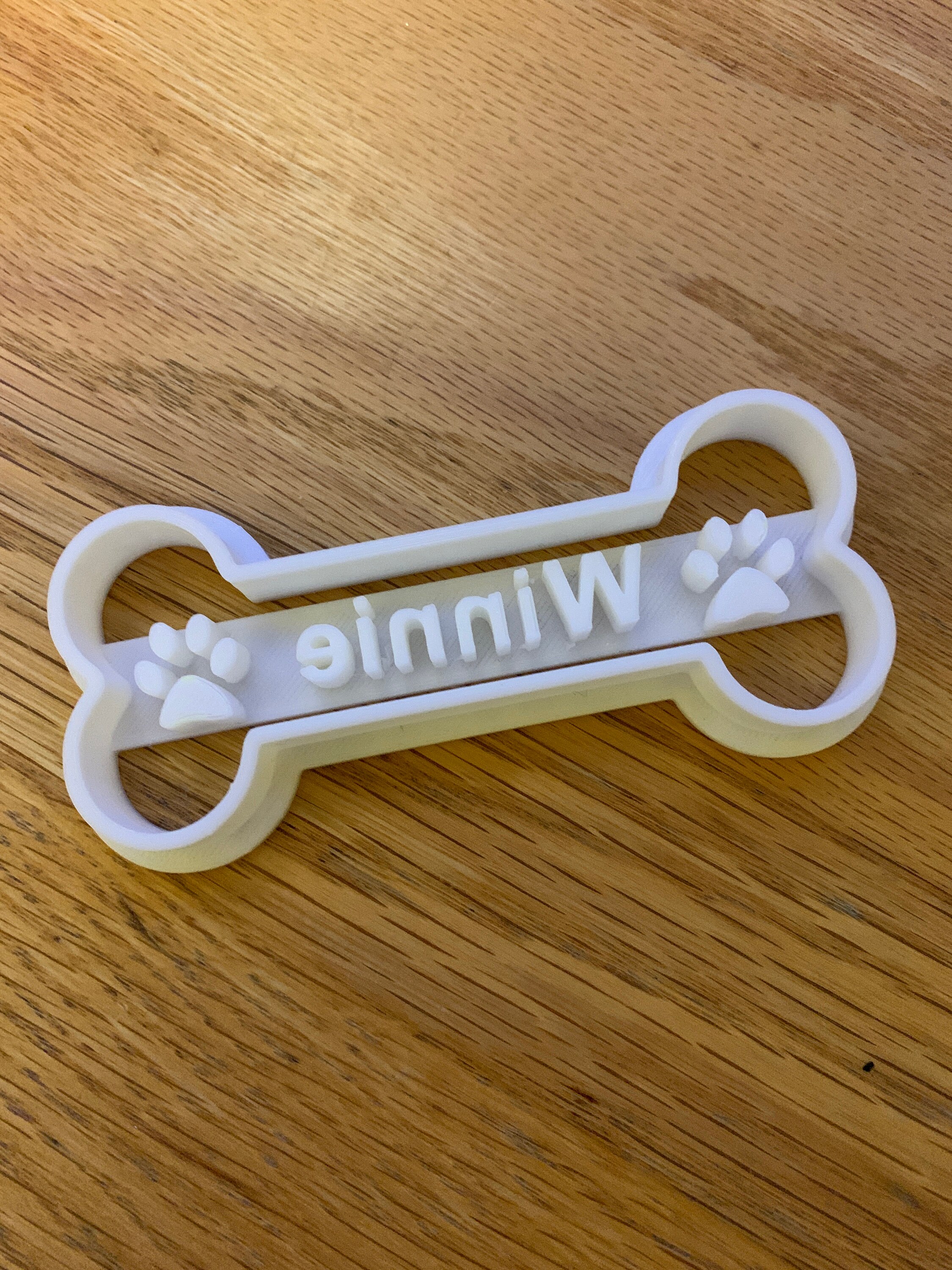 Personalized Dog Bone Shaped Cookie Cutter Etsy