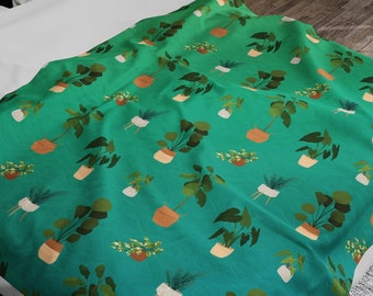 House Plant Velveteen Plush Blanket - Warm Fuzzy Plant Mom Throw Blanket, Pothos, Fiddle-leaf Fig, Monstera, Cozy Blanket Gift for Her