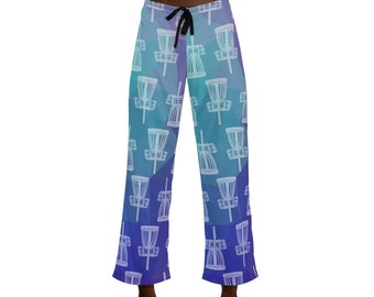 Disc Golf Lounge Pants, Men's Pajama Pants, Disc Golf Baskets, Soft comfortable pajama pants gift for disc golfer