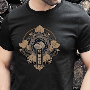 Potatoes Shirt - Taters Tee, Boil Em Mash Em Stick Em in a Stew, Funny Art Deco Style Fantasy Inspired T-Shirt for Tolkien Fans