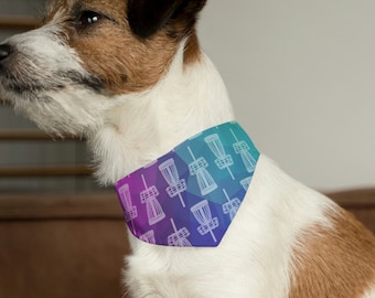 Bandana pour chien de disc golf, accessoire pour animal de compagnie en polyester, sangle de collier réglable