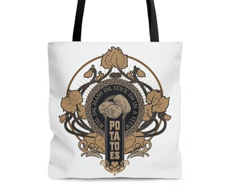 Potatoes Tote Bag, Fantasy Novel Inspired, Funny Gift -  - Taters, Boil Em Mash Em