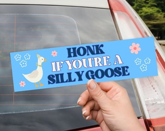 Autoaufkleber mit Hupe, wenn du eine verrückte Gans bist - lustiges niedliches einzigartiges Autoaufklebergeschenk für sie