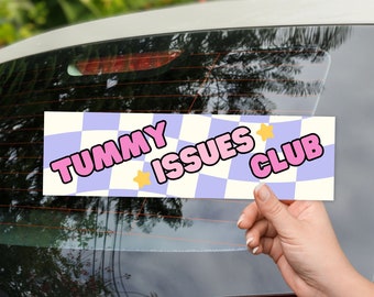 Tummy Hefte Club Aufkleber - Lustiger Autoaufkleber für IBS, Crohn's, IBD, Laktoseintolerante, Colitis Colitis - Schmerz-Magen-Aufkleber Geschenk