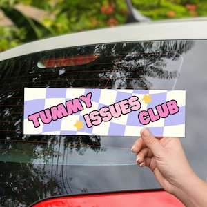 Tummy Issues Club Sticker - Funny Bumper Sticker for IBS, Crohn&#39;s, IBD, Lactose Intolerant, Ulcerative Colitis - Hurt Stomach Sticker Gift