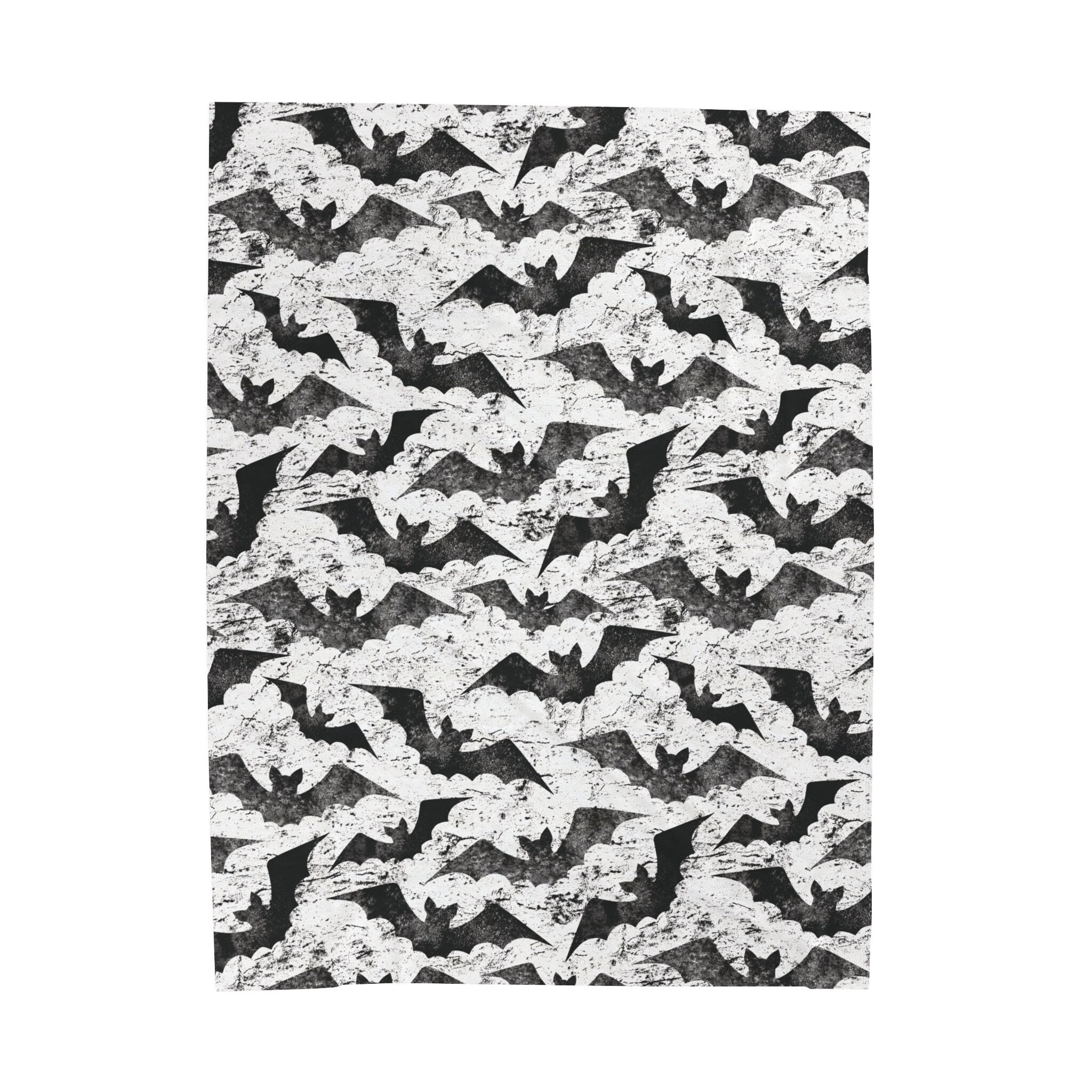 Bat Blanket Pattern Bat Pattern Soft Velveteen Plush Blanket - Warm Fuzzy Spooky Gothic ...