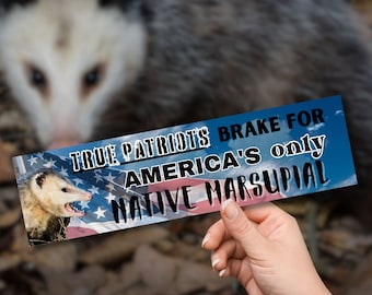 Lustiger Opossum-Autoaufkleber - ich stoppe für Amerikas einziges Beuteltier - Opossum Aufklebergeschenk für wilden Mädchentierliebhaber