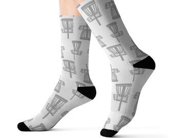 Chaussettes à motif disc golf, vêtements de golf Frisbee - Cadeau pour disc golfeur