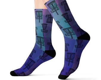 Disc Golf Muster Socken, Disc Golf Korb Design, Disc Golfer Geschenk, Frisbee Golf Bekleidung