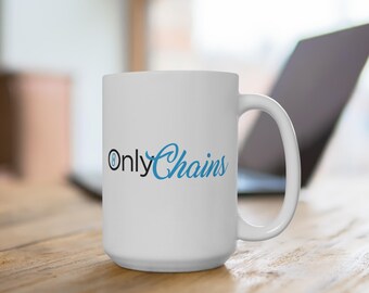 Lustiger Disc Golfer OnlyChains 15 Unzen Becher, Parodie Kaffeetasse, Disc Golf Geschenk, Neuheit Teebecher, einzigartiges Frisbee Golfer Geschenk, dumme Kaffeetasse