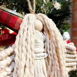 Macrame Angel, Boho Christmas Angel, Memorial Ornament, Family Ornament, Keepsake Ornament, Macrame Handmade Ornaments, Holiday Decor