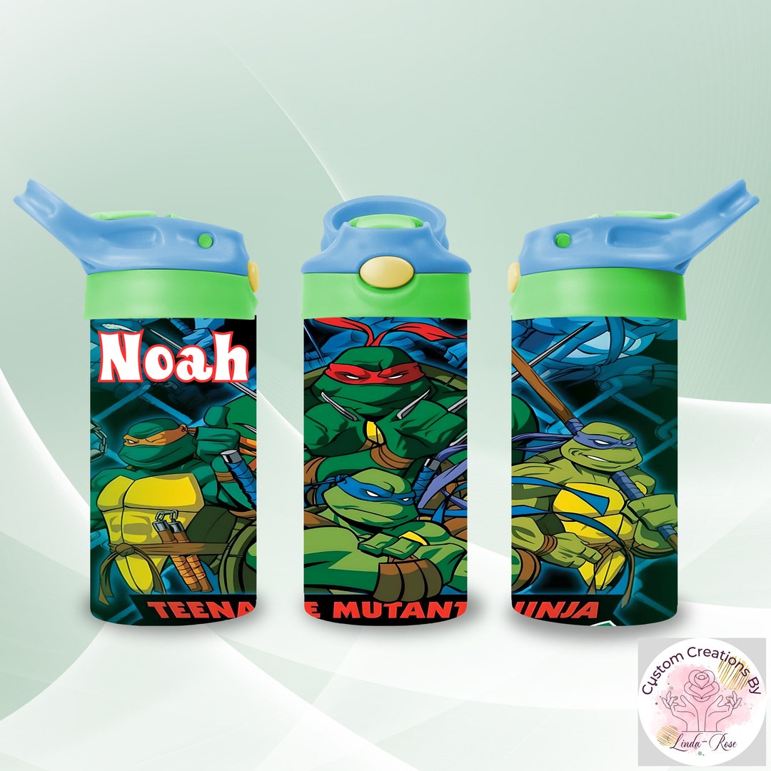 Water Bottle Ninja Turtle Turtle Water Bottle Tumbler Kid Etsy