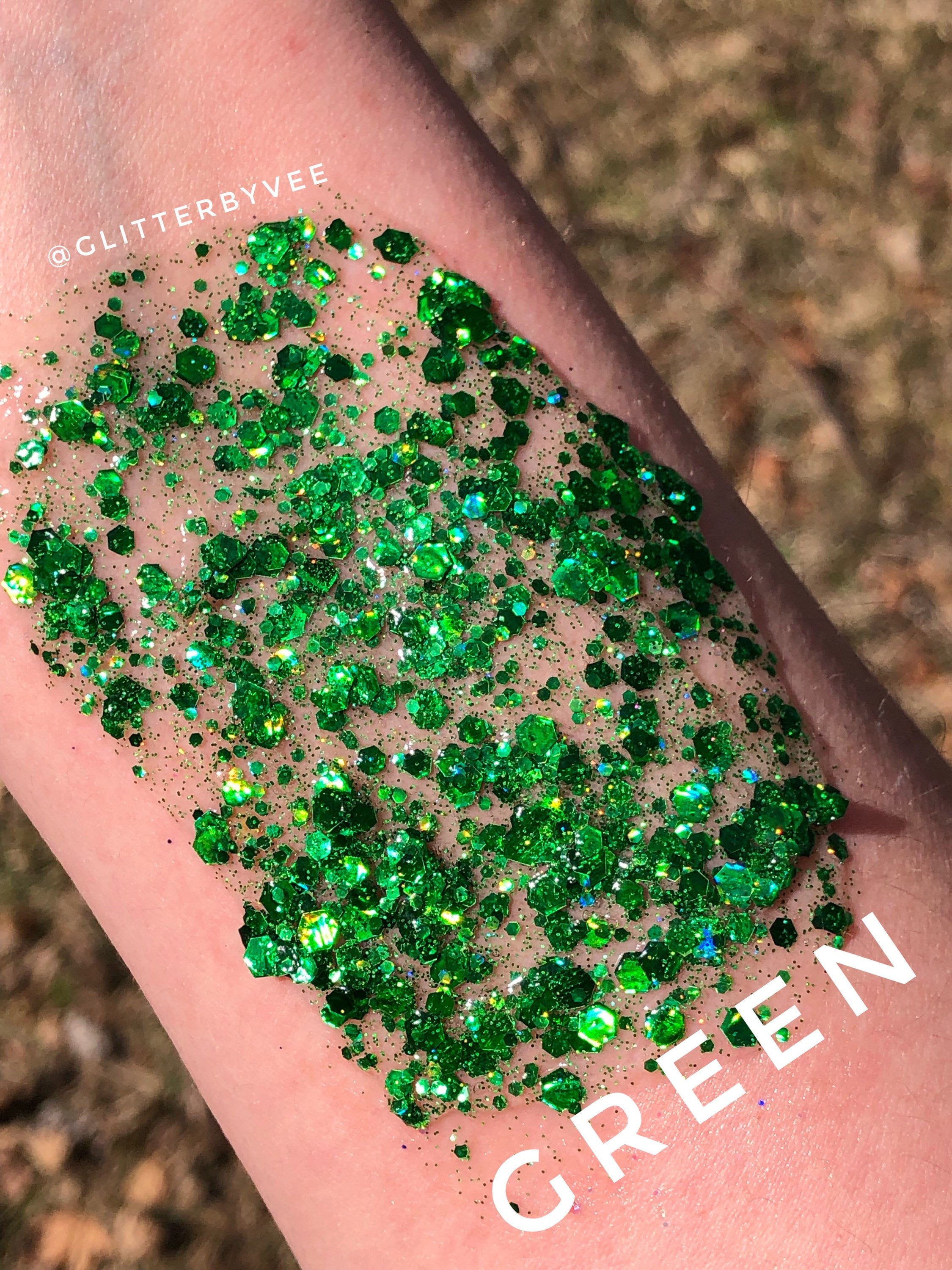 Green Hair Glitter Gel Etsy