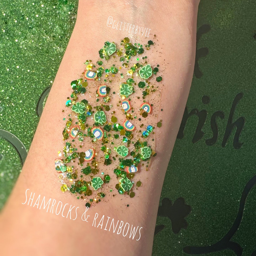 Shamrocks and Rainbows Hair and Body Glitter Gel Etsy