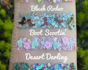 Paisley petals hair glitter gels