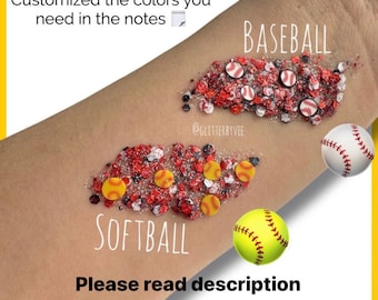 Baseball and softball hair glitter gel