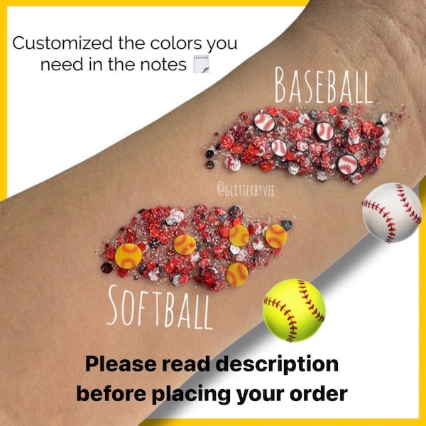 Baseball and softball hair glitter gel