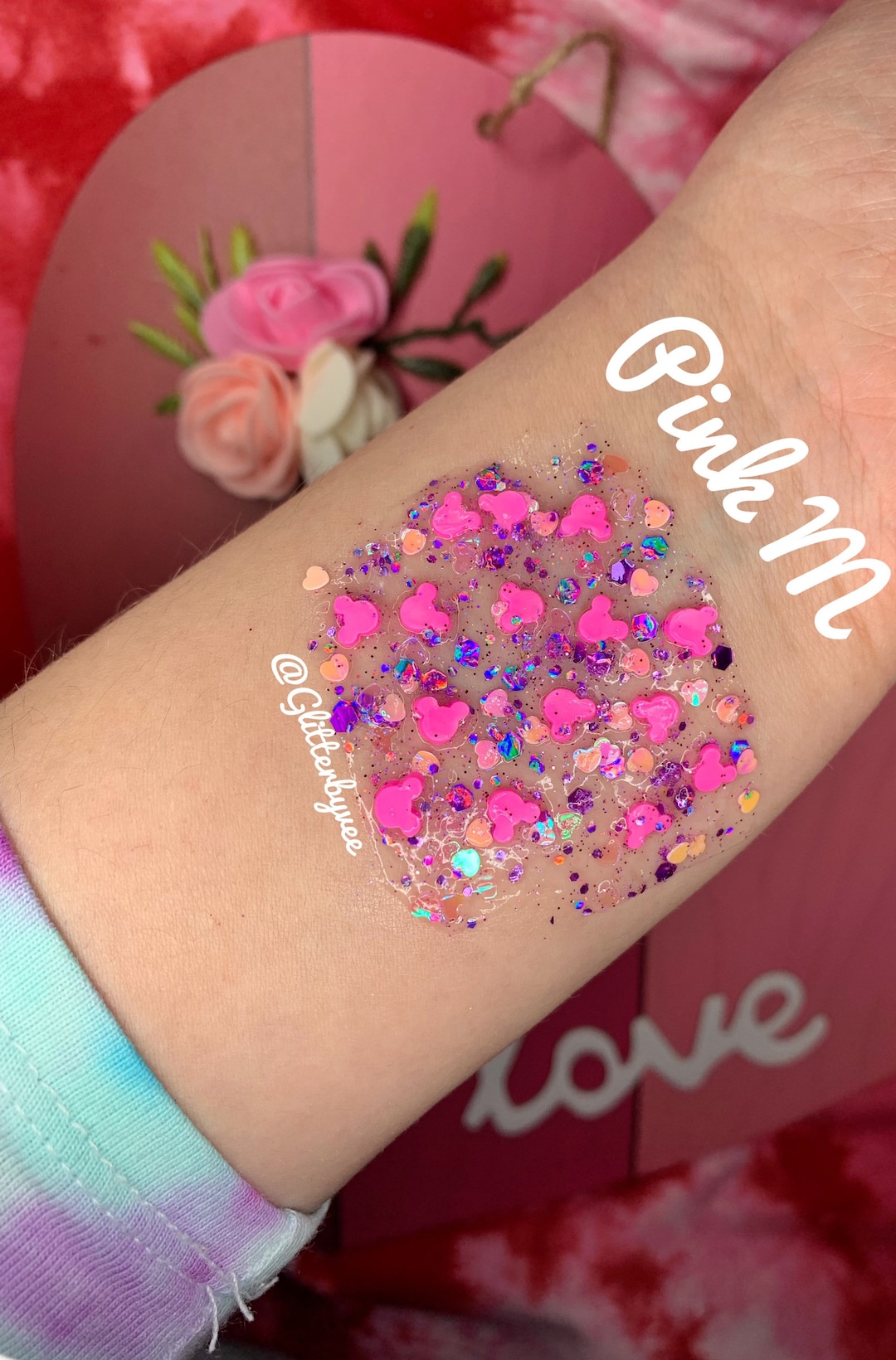 PINK M Hair and Body Glitter Gel Etsy