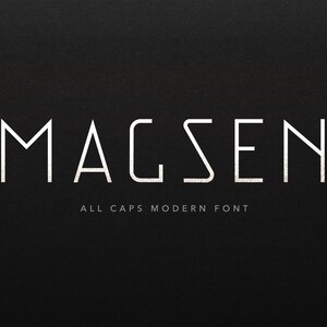 Magsen - Modern Font, Aesthetic Sans Serif Font for Industrial and Futuristic Designs, Monoline Sans Serif Typeface, Futuristic Font