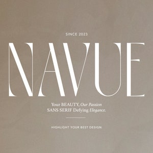 Navue - Beauty Sans, feminine style font, chic font, boho font, girly font, sans serif, suitable for product branding